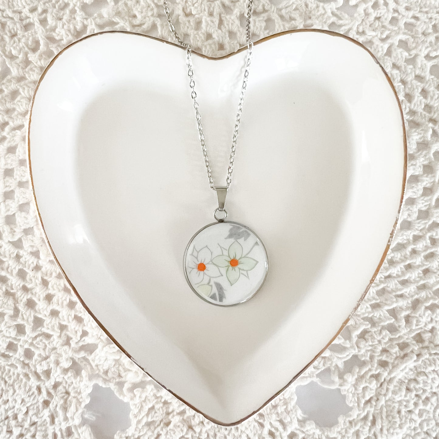 White Floral Necklace • Royal Stafford