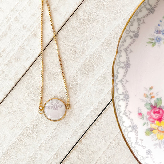 Mauve Floral Bracelet • Shelley China