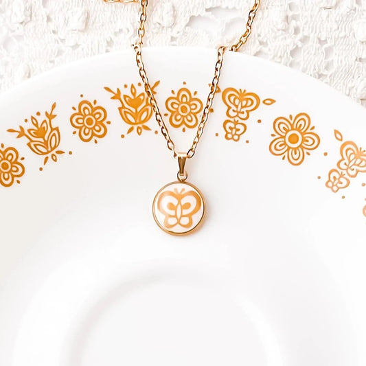 Dainty Corelle Butterfly Gold Necklace