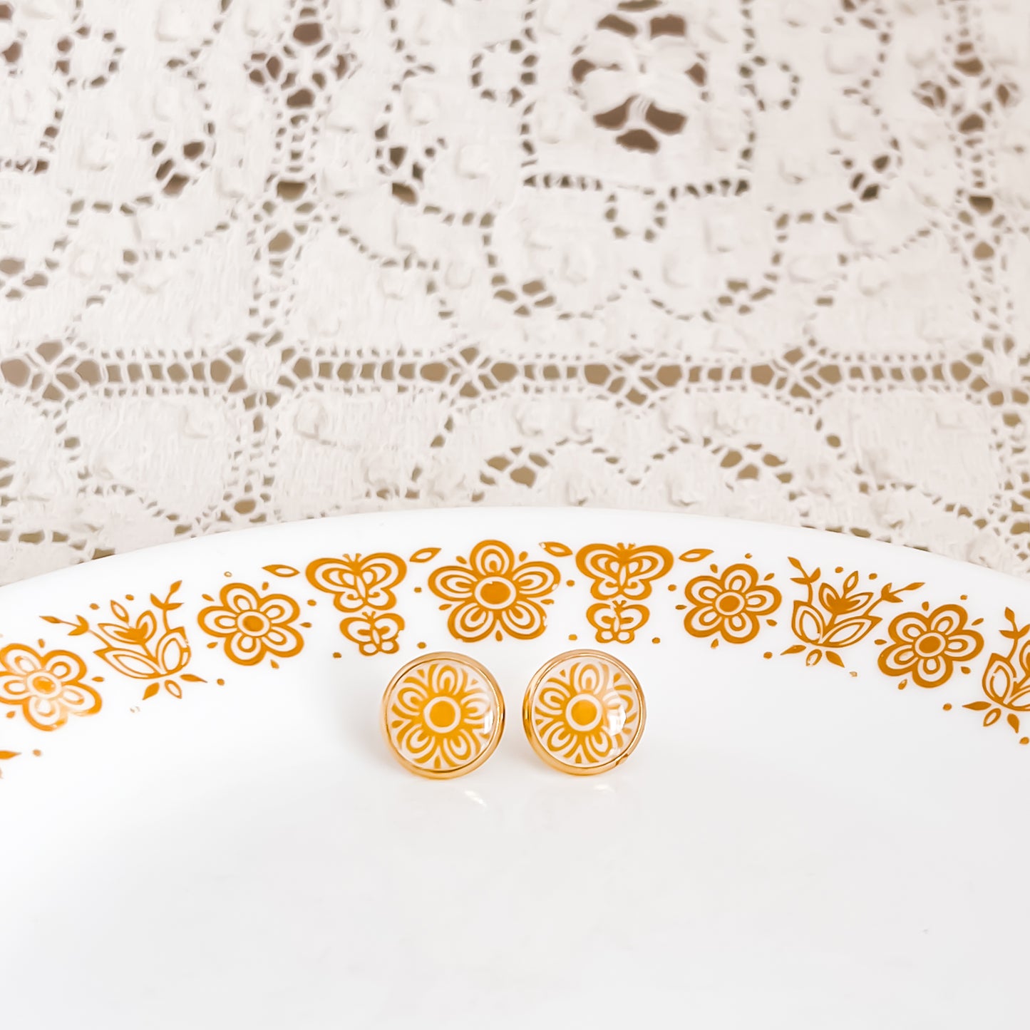 Corelle Flower Stud Earrings