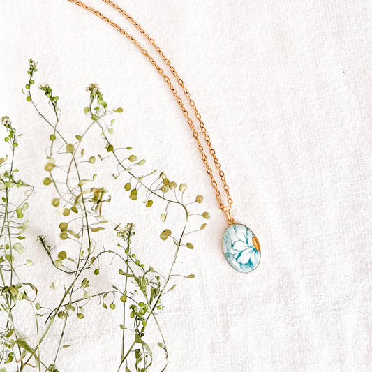 Blue Floral Necklace • W. Adams & Co.