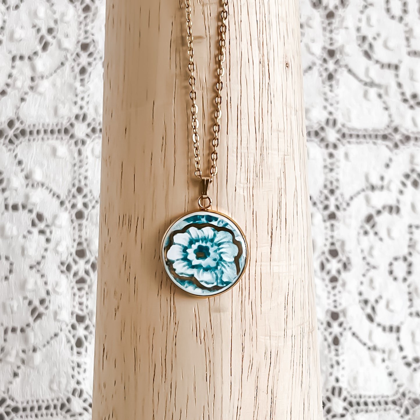 Blue Floral Necklace • W. Adams & Co.