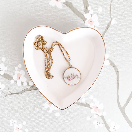 Limoges Rose Necklace