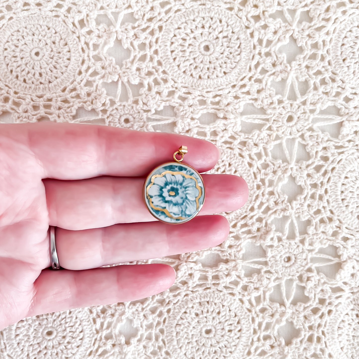 Blue Floral Necklace • W. Adams & Co.