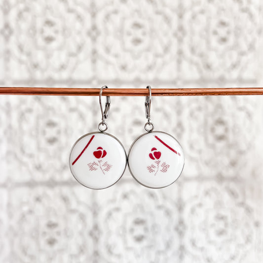 Corelle Burgundy Earrings