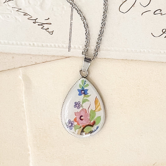 Floral Teardrop Necklace • Johnson Brothers Kent