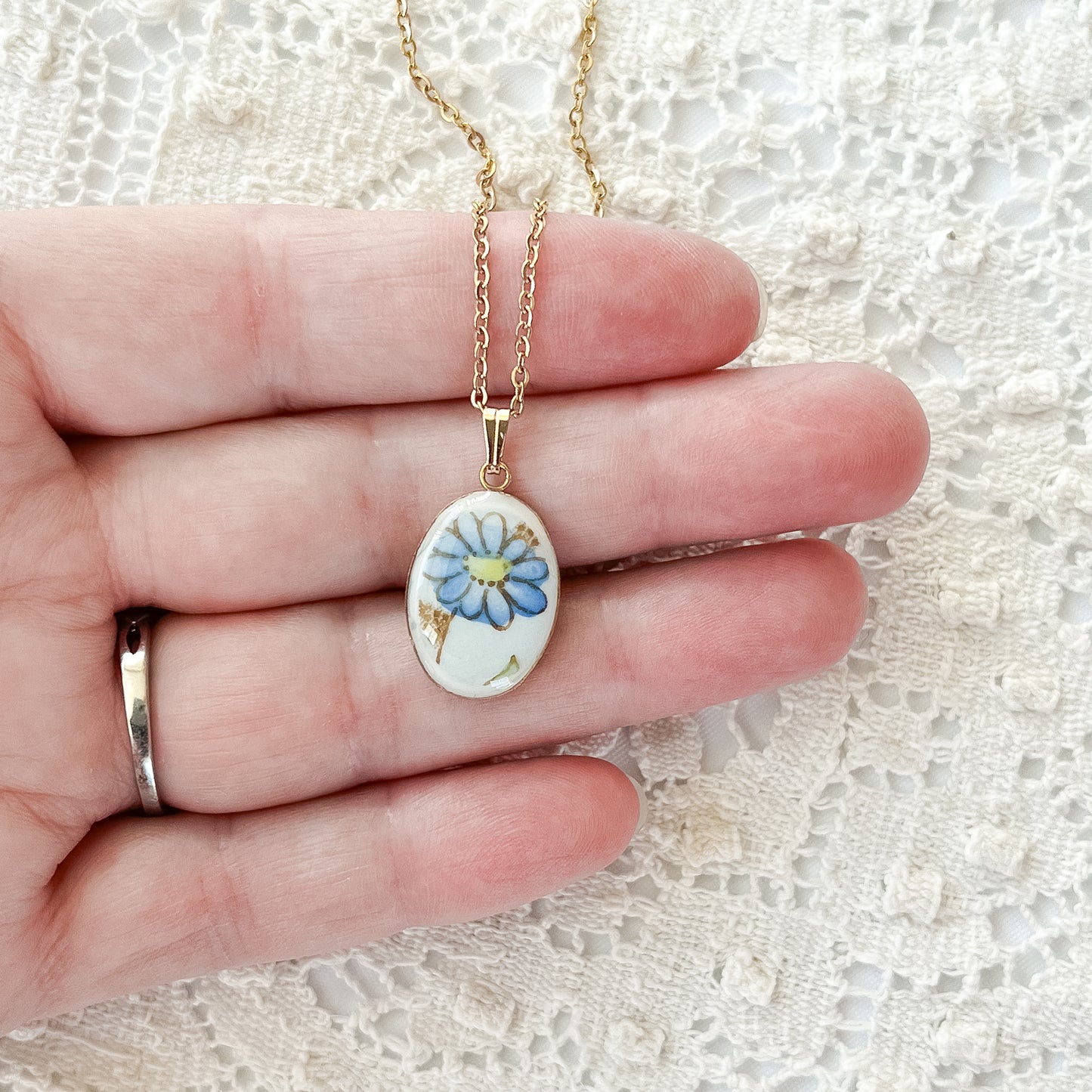 Blue Daisy Necklace • Foley China