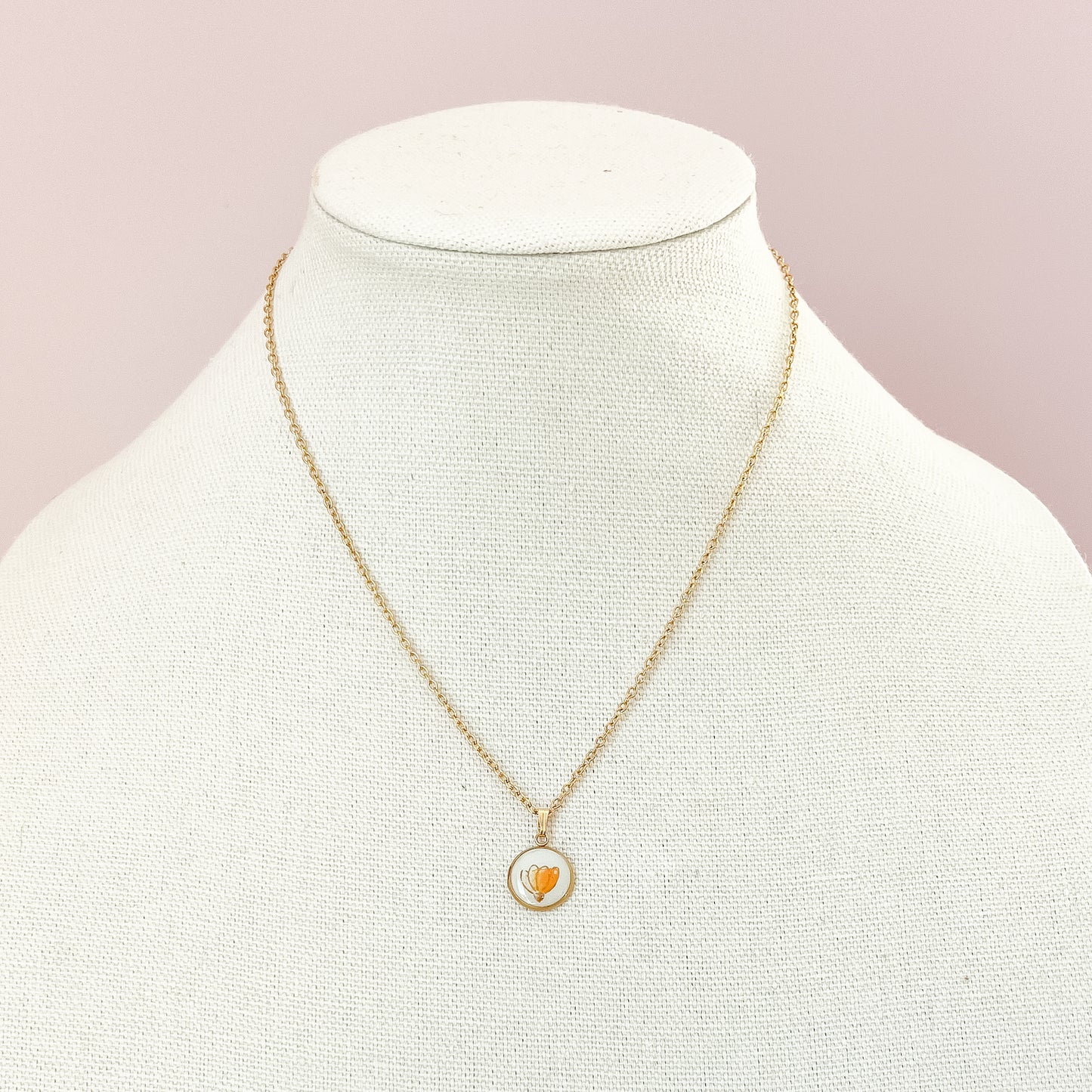 Orange Flower Necklace • Foley China