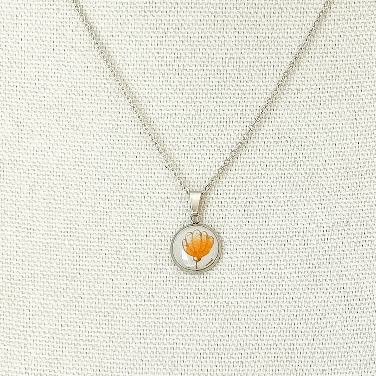 Orange Flower Necklace • Foley China