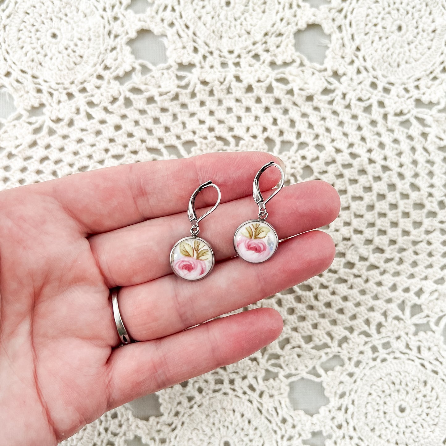 Rose Earrings • Royal Albert Tranquility