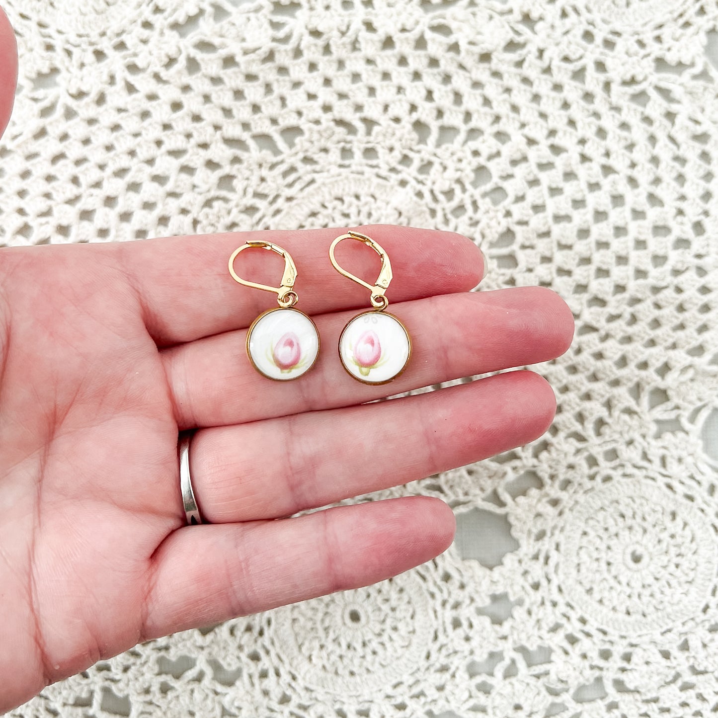 Rose Earrings • Royal Albert Tranquility