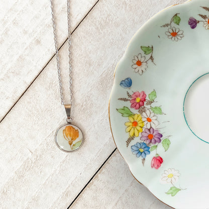 Orange Flower Necklace • Foley China