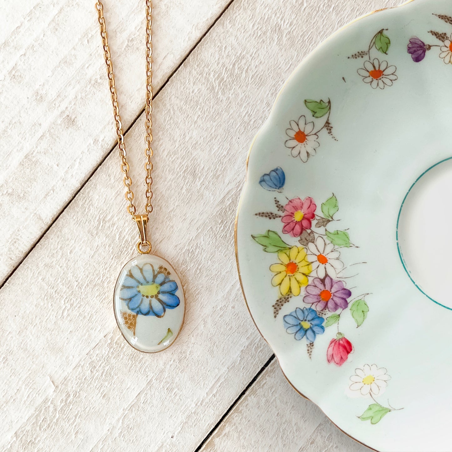 Blue Daisy Necklace • Foley China