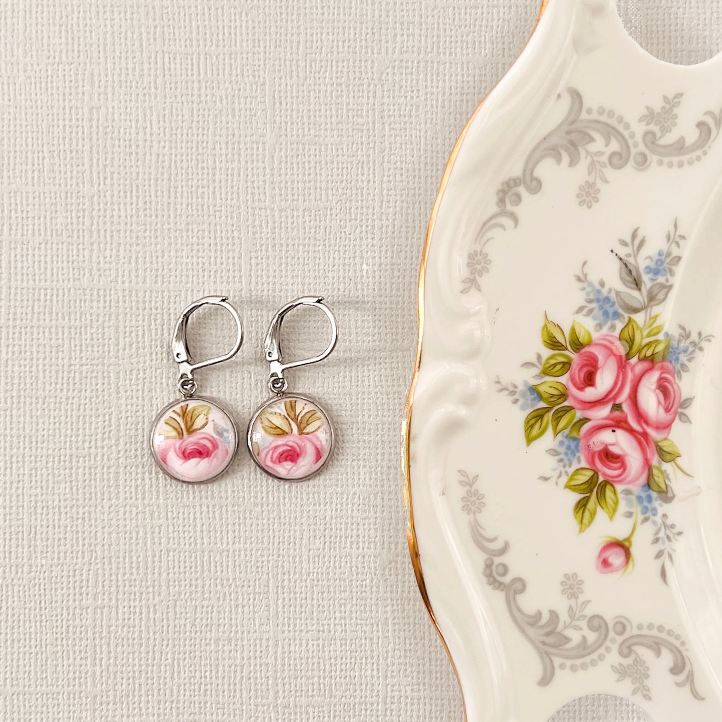 Rose Earrings • Royal Albert Tranquility