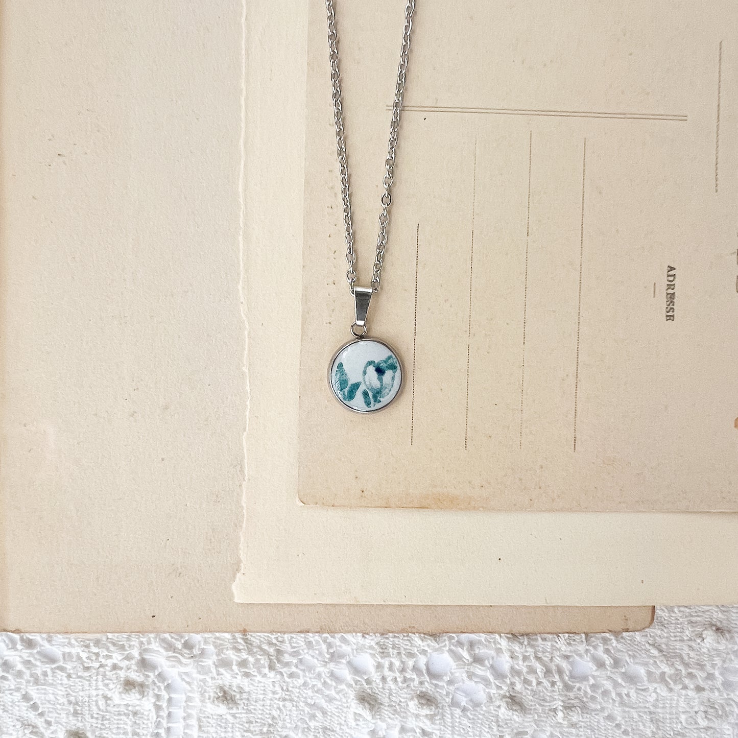 Blue Floral Necklace