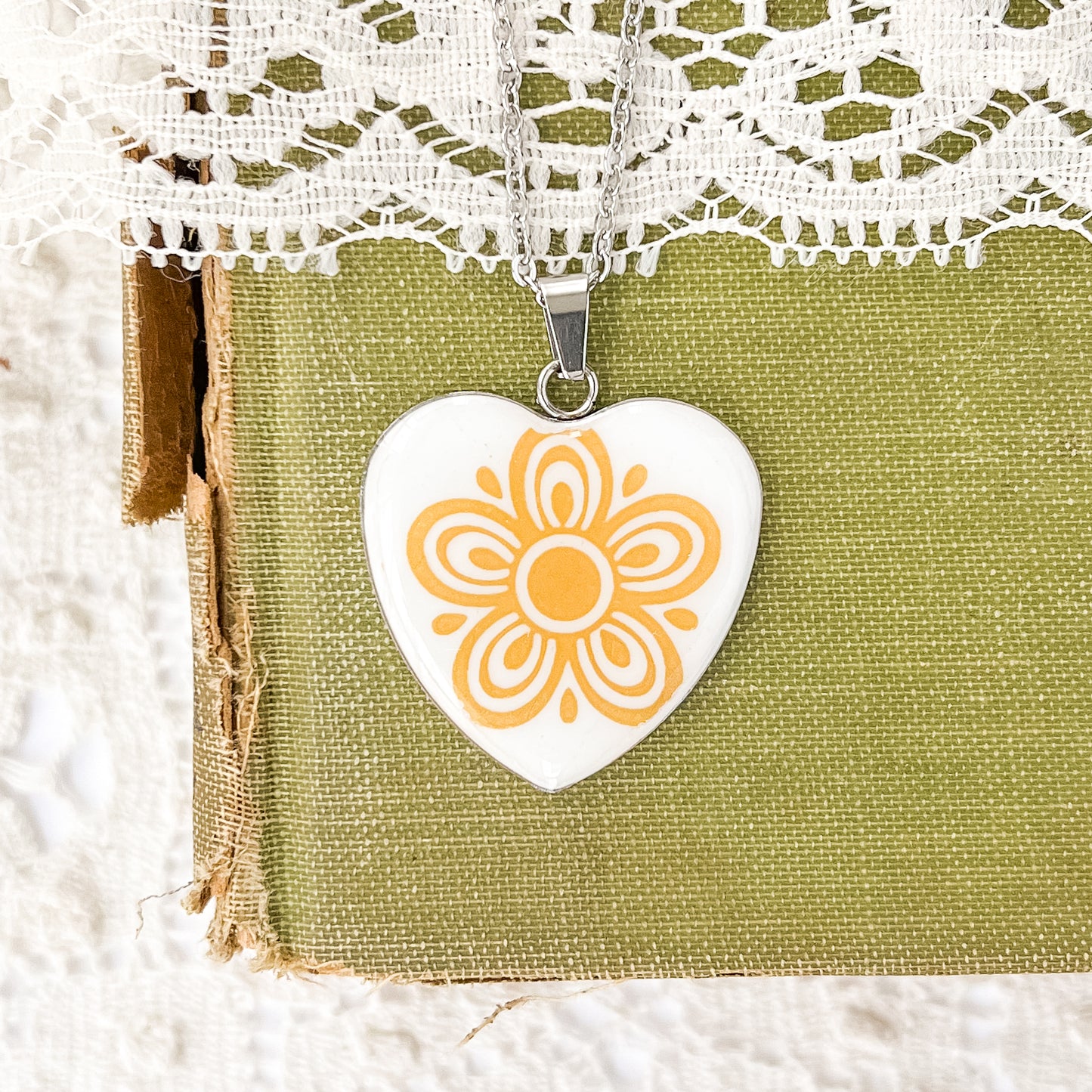 Corelle Butterfly Gold Heart Necklace