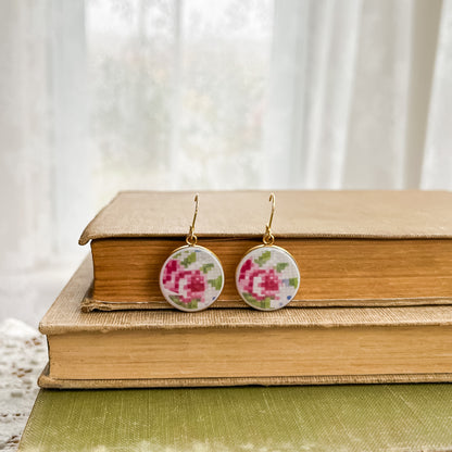 Petit Point Earrings • One-of-a-Kind