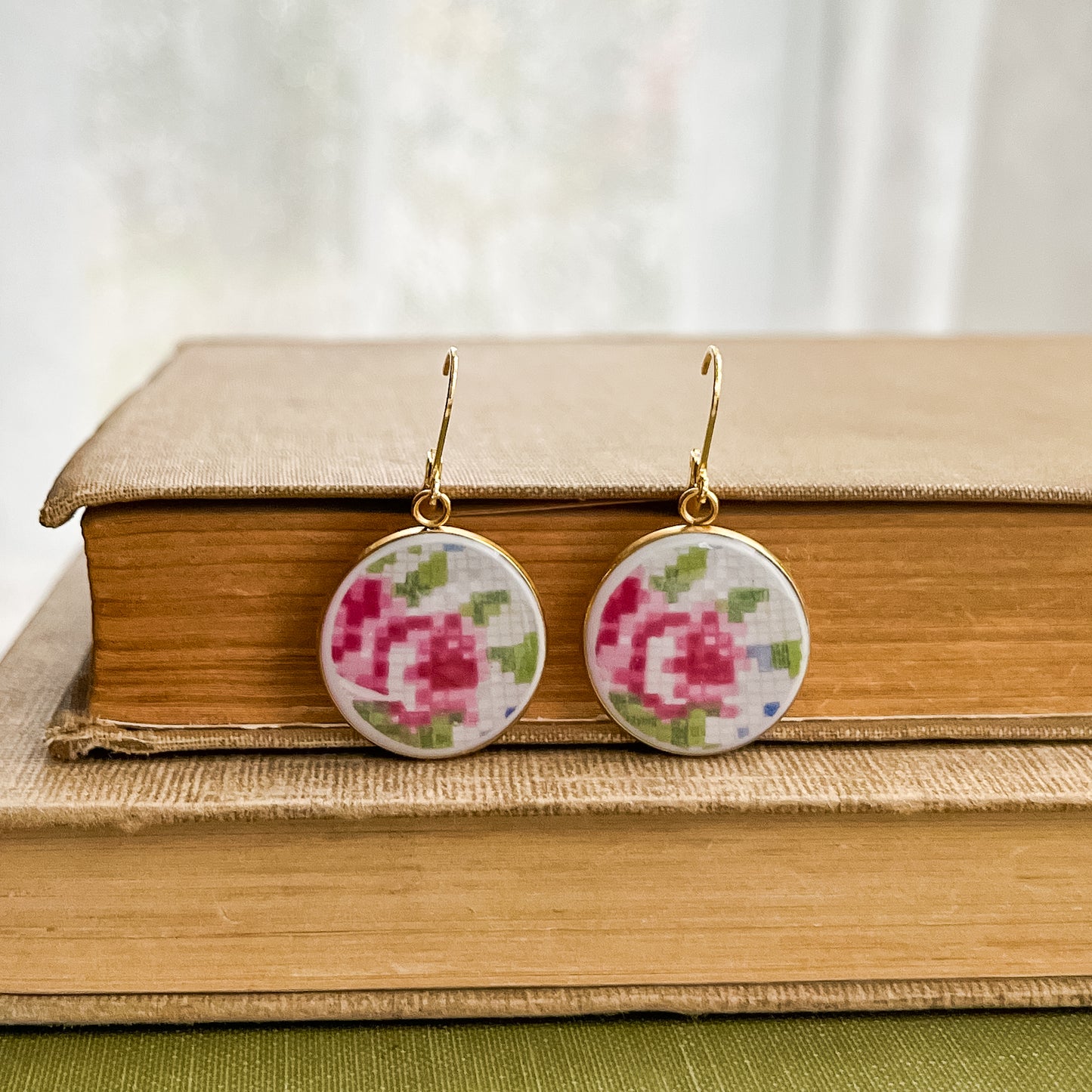 Petit Point Earrings • One-of-a-Kind