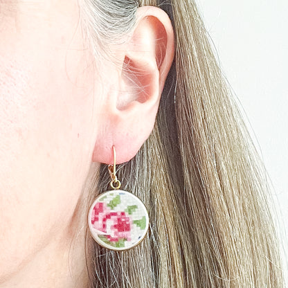 Petit Point Earrings • One-of-a-Kind