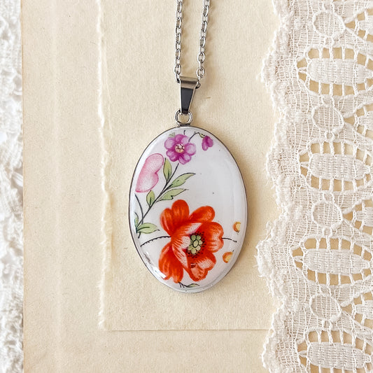 Poppy Necklace • One-of-a-Kind • Aynsley China