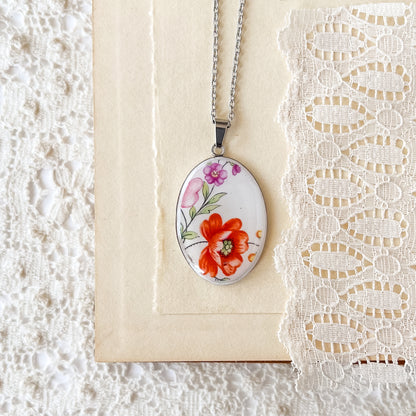 Poppy Necklace • One-of-a-Kind • Aynsley China