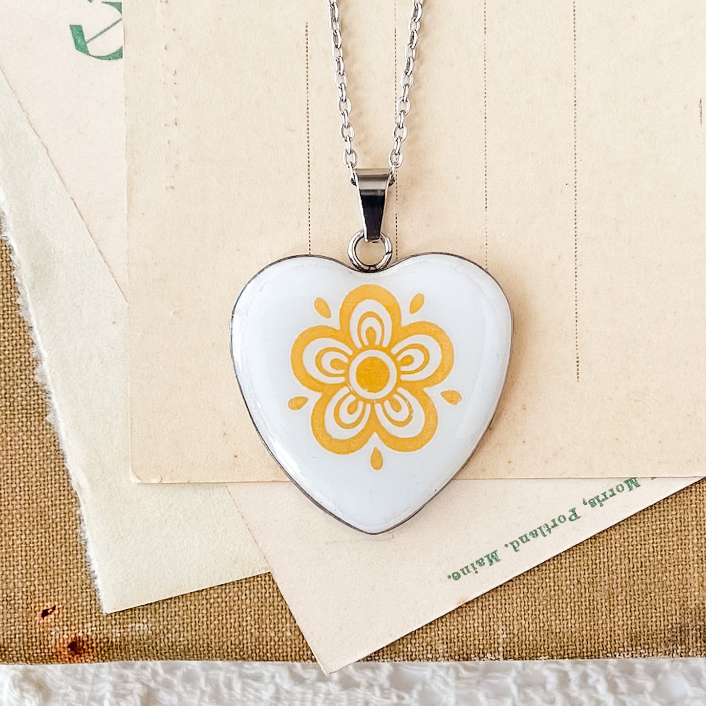 Corelle Butterfly Gold Heart Necklace