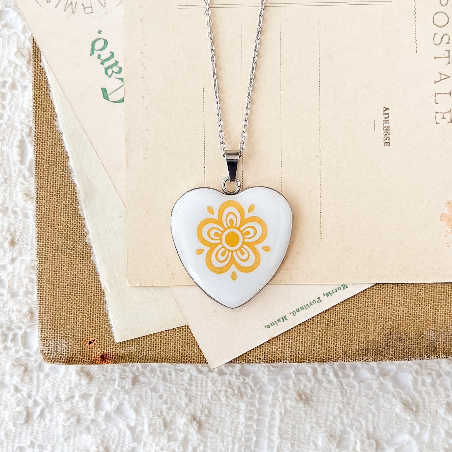 Corelle Butterfly Gold Heart Necklace