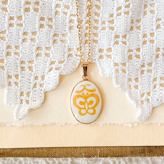 Corelle Oval Butterfly Necklace