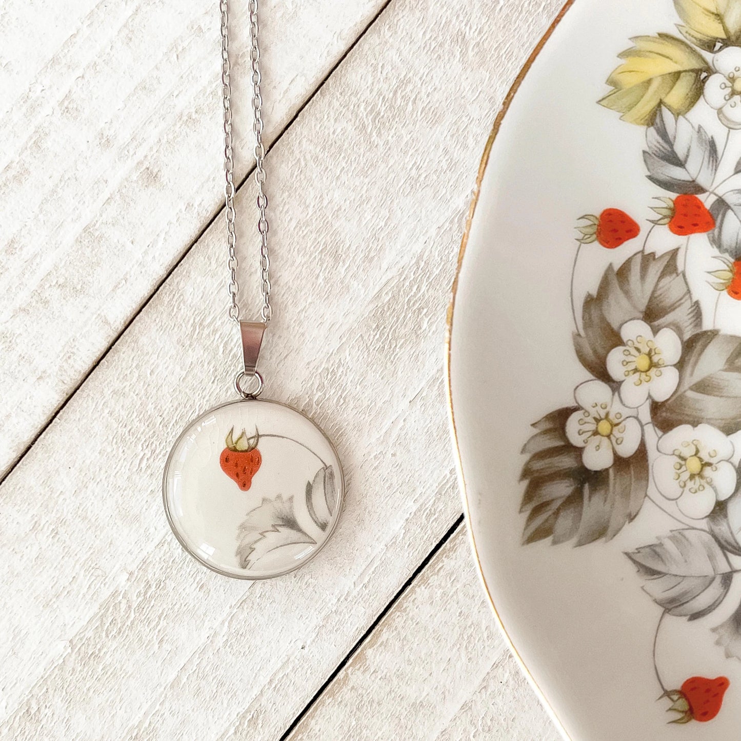 Strawberry Necklace • Royal Vale China