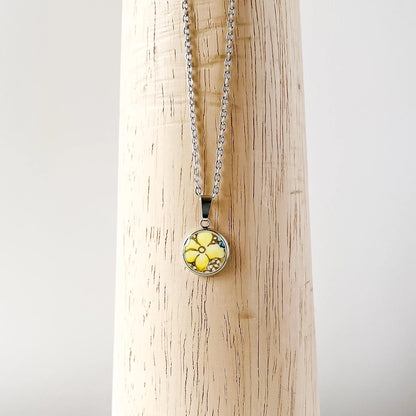 Dainty Yellow Flower Necklace • Salisbury Crown China