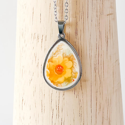 Yellow Floral Necklace • One-of-a-Kind