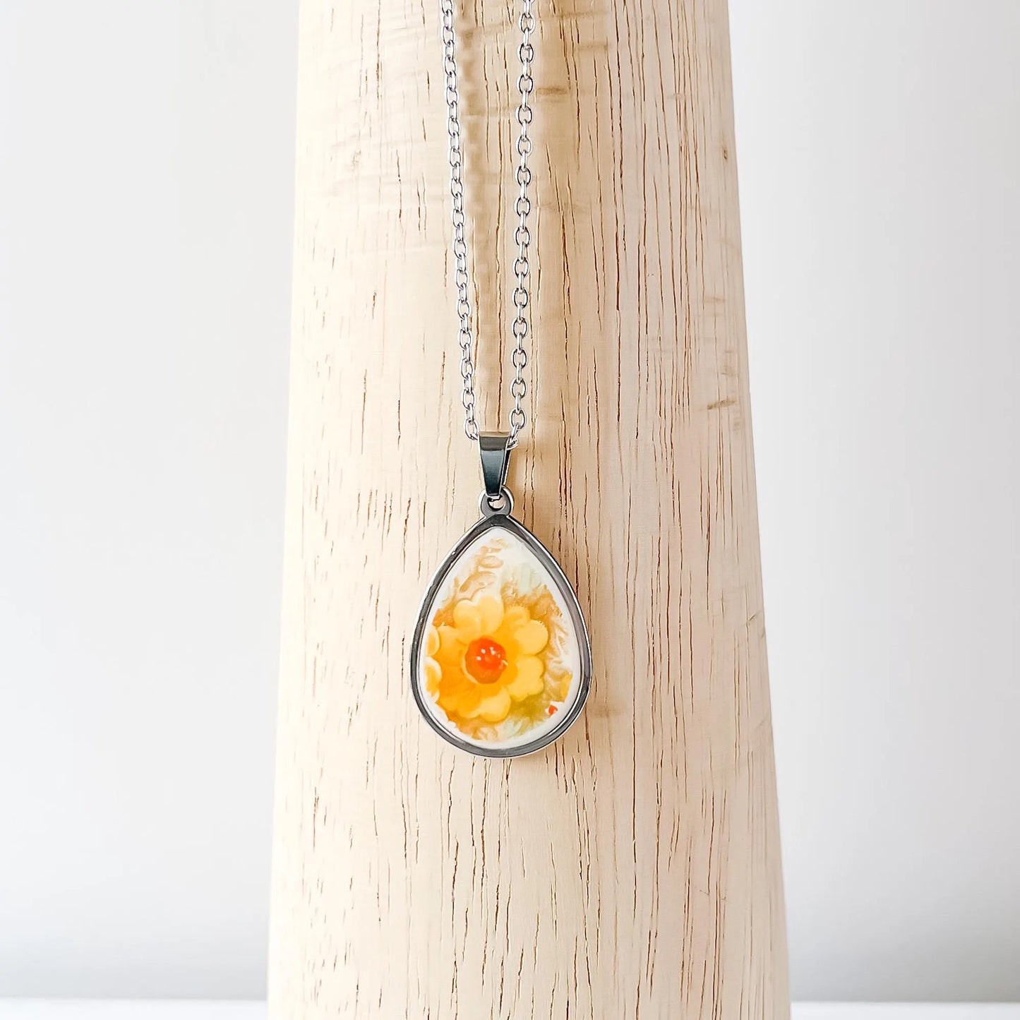 Yellow Floral Necklace • One-of-a-Kind