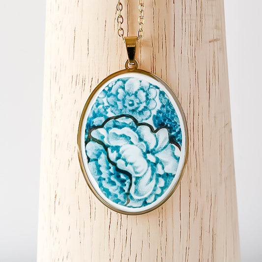 Blue Floral Necklace