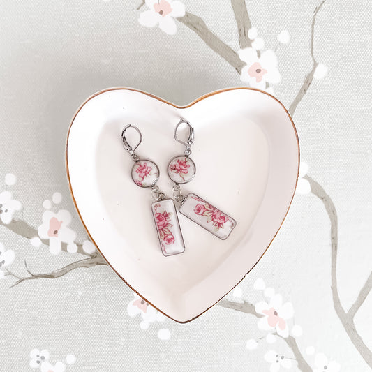 Bridal Rose Earrings