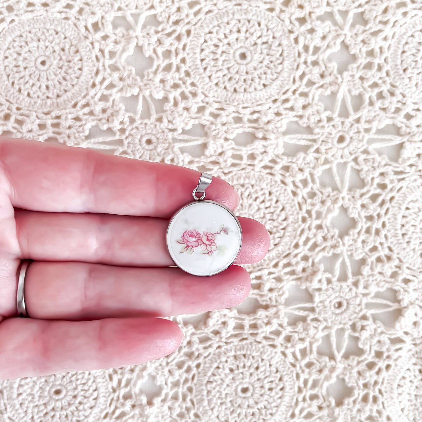 Bridal Rose Necklace
