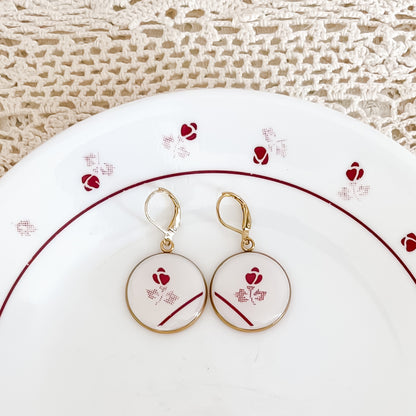 Corelle Burgundy Earrings