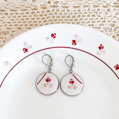 Corelle Burgundy Earrings