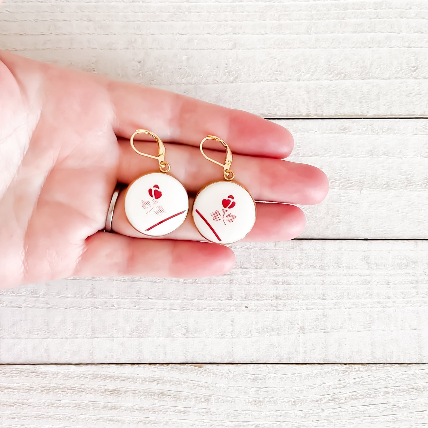 Corelle Burgundy Earrings