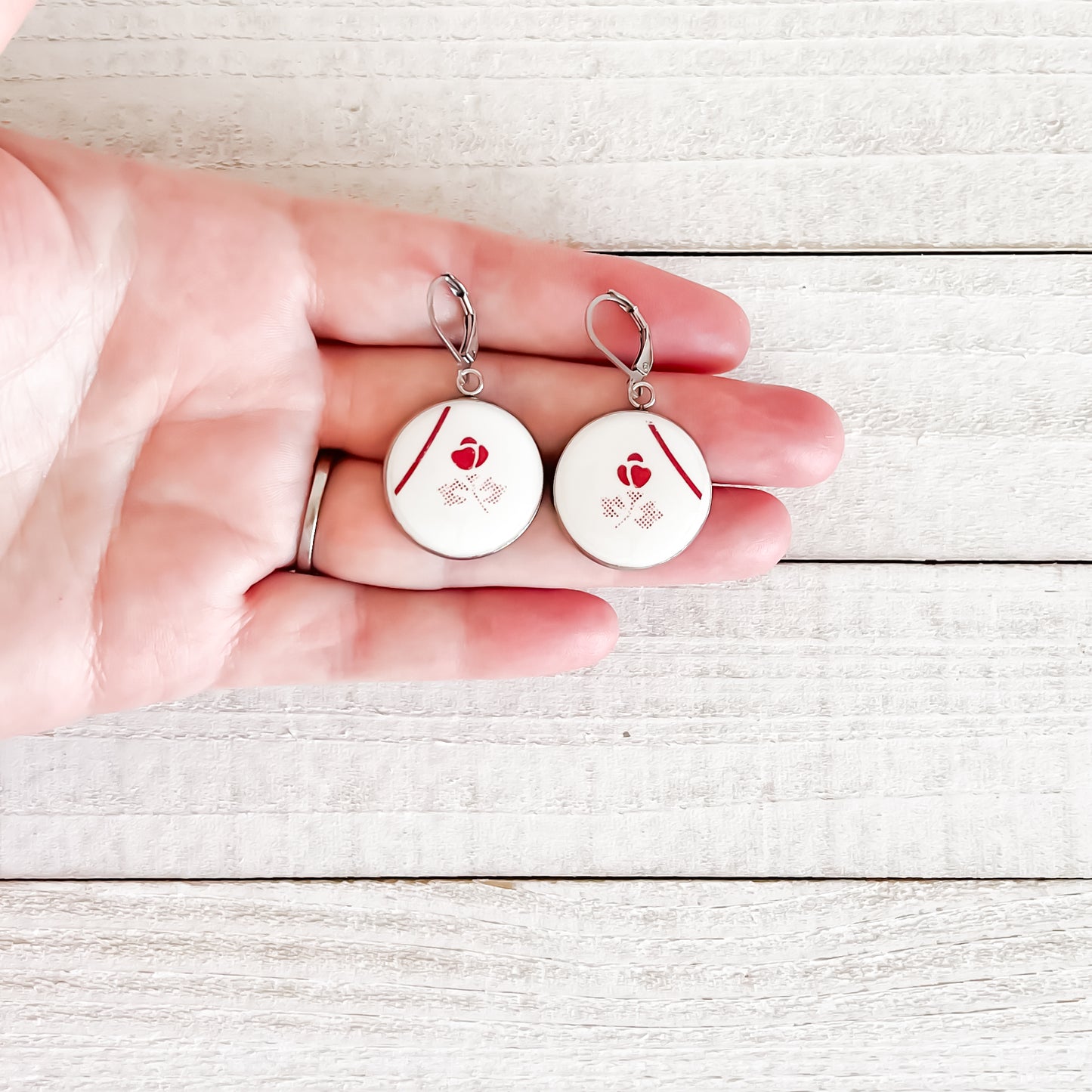 Corelle Burgundy Earrings