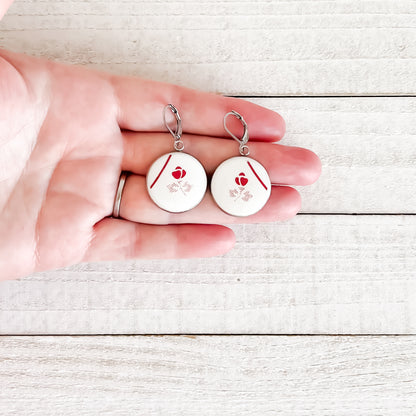 Corelle Burgundy Earrings