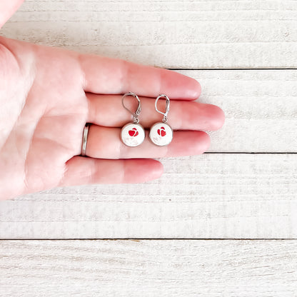 Dainty Corelle Burgundy Earrings