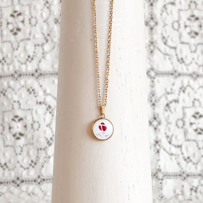 Dainty Corelle Burgundy Necklace