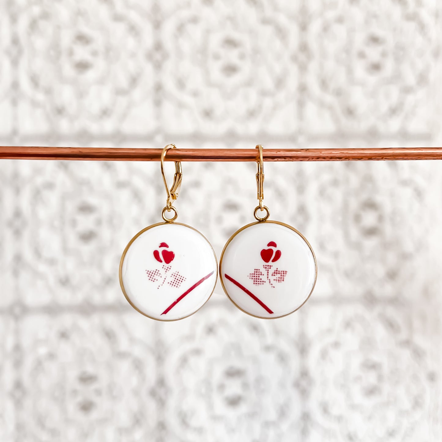 Corelle Burgundy Earrings