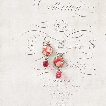 Dainty Pink Hibiscus Earrings • Alfred Meakin Rosecliffe